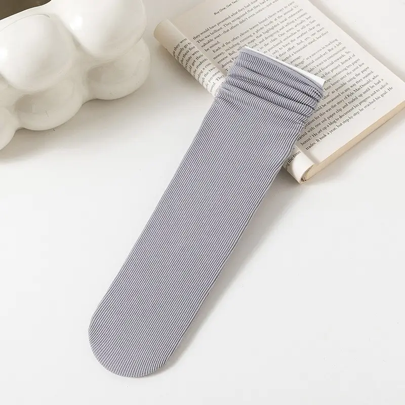 Zhuji Spring and Summer Socks for Women, Ice Silk Socks, Casual Versatile Candy-Colored Slouch Socks, Cool Breathable Mid-Calf Women's Socks
