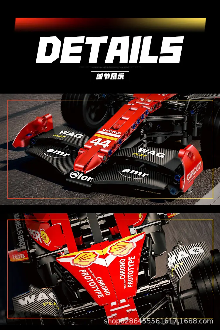 Cross-Border 1:10 Ferrari F1 Formula Gift for Boys, Racing Car Building Blocks, Educational Assembly Sports Car Gift, Racing — feature 10