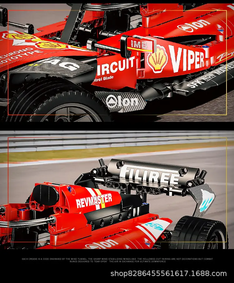Cross-Border 1:10 Ferrari F1 Formula Gift for Boys, Racing Car Building Blocks, Educational Assembly Sports Car Gift, Racing — feature 11