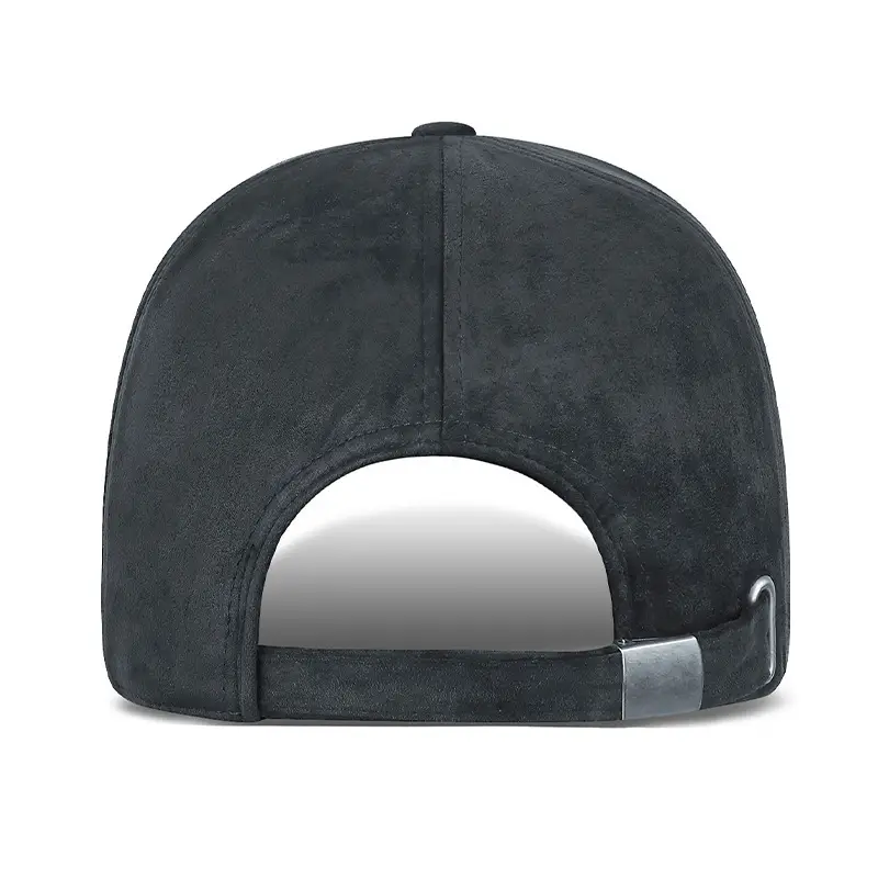 Men Velvet Baseball Cap Navy Blue Winter Warm - Image 10