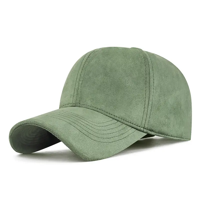 Men Velvet Baseball Cap Navy Blue Winter Warm - Image 2