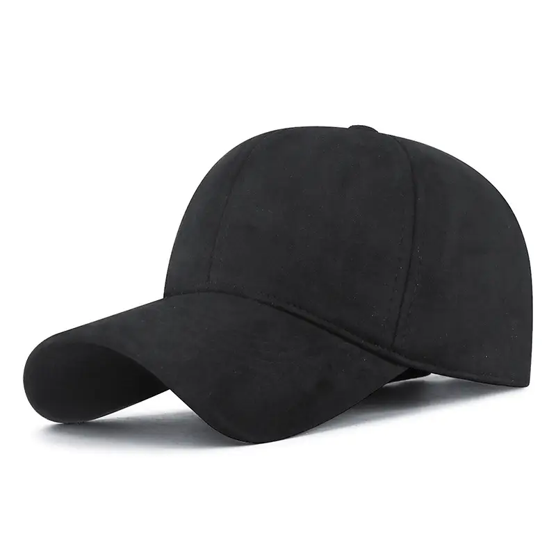 Men Velvet Baseball Cap Navy Blue Winter Warm - Image 3