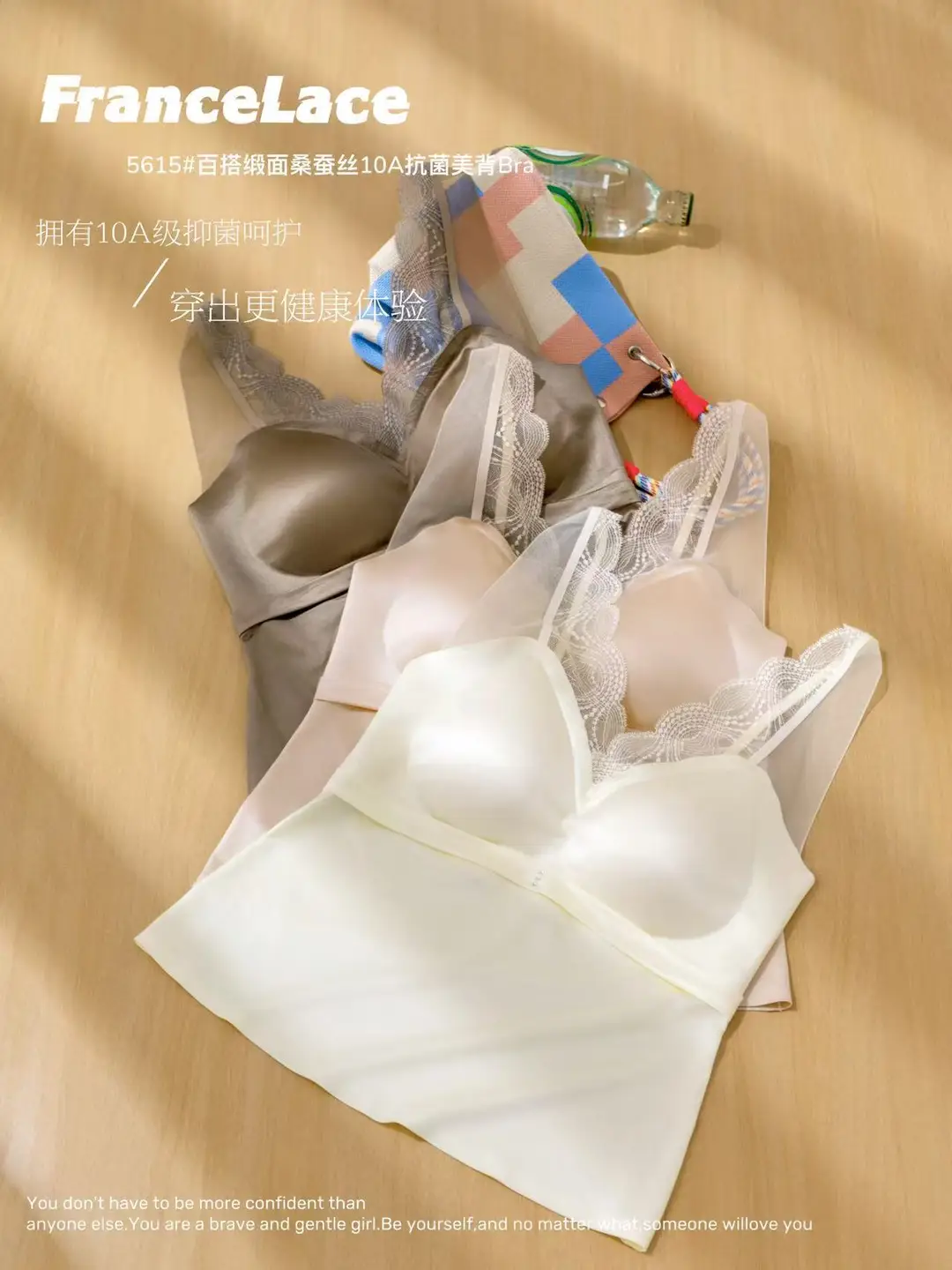 Silk Satin Backless Camisole with Anti-Exposure V-Neck, Seamless Sexy Lace Backless Undershirt Versatile Tank Top — feature 21