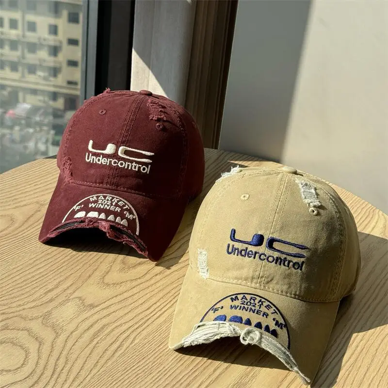 Undercontrol Vintage Baseball Cap for Women Face-Slimming Small Gray Duckbill Cap for Men Spring Summer Sunshade Hat - Image 8