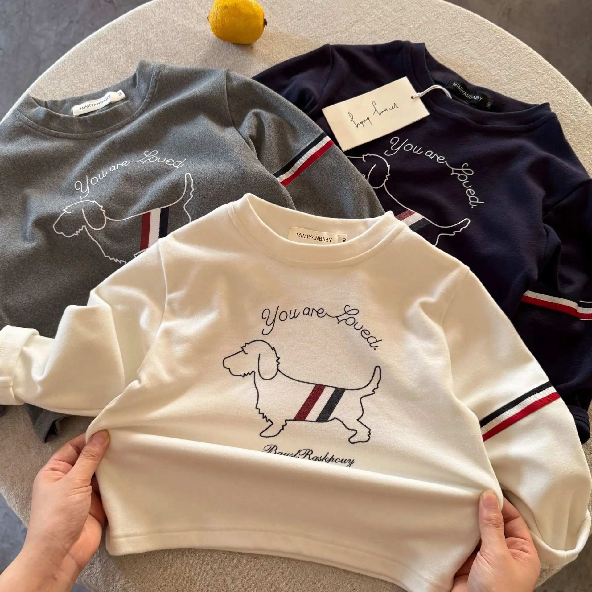 Velvet Bottoming Shirt for Boys Autumn Winter Warm T-Shirt — feature 1