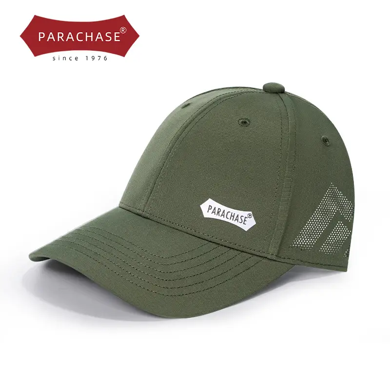Vintage Unisex Baseball Cap Black Embroidered Parachase - Image 4