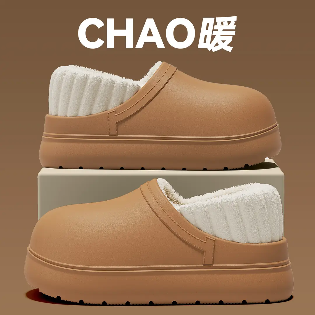 Women's Cotton Slippers, New Winter Model, Closed Heel, Indoor Home Wear, Thick-Soled, Warm, Plush-Lined, Women's Cotton Shoes for Outdoor Wear, Wholesale - Image 8