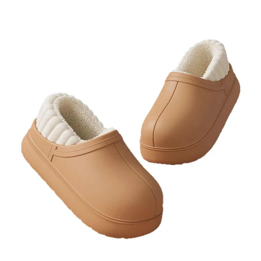 Women's Cotton Slippers, New Winter Model, Closed Heel, Indoor Home Wear, Thick-Soled, Warm, Plush-Lined, Women's Cotton Shoes for Outdoor Wear, Wholesale - Image 9