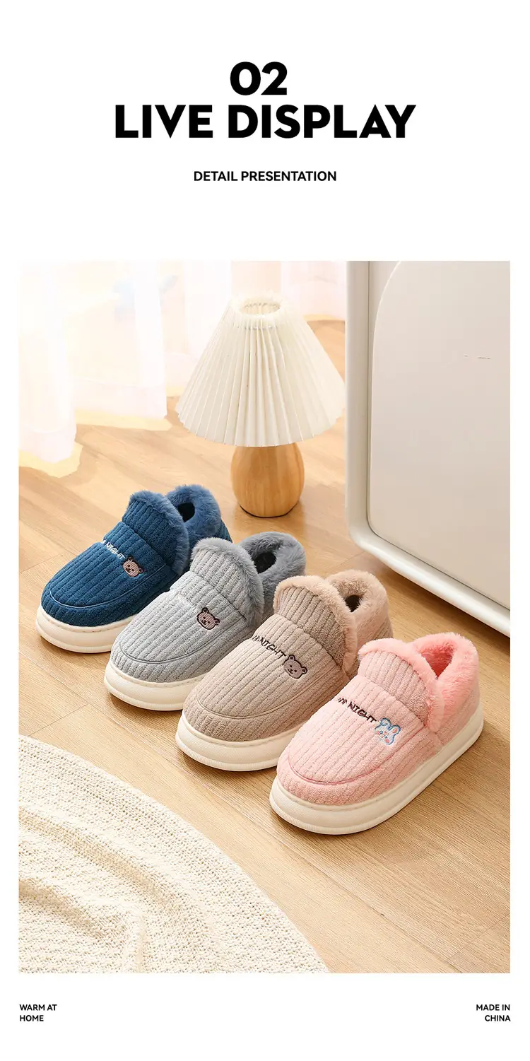 Men's Cotton Slippers for Outdoor and Indoor Use, Winter Thick-Soled, Fleece-Lined, Warm Cotton Shoes for Men, Wholesale — feature 12