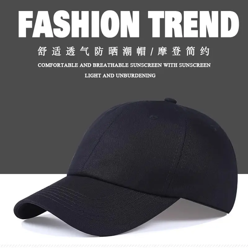 Men Grey Cotton Baseball Cap Summer Commute - Image 9