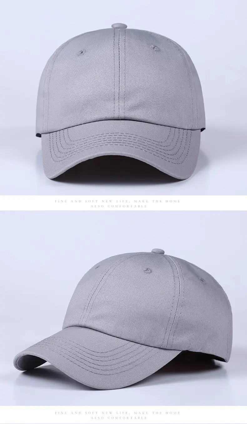 Men Grey Cotton Baseball Cap Summer Commute — feature 7