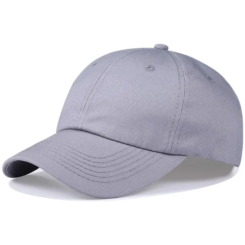 Men Grey Cotton Baseball Cap Summer Commute - Image 3