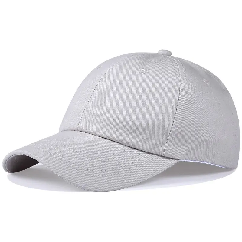 Men Grey Cotton Baseball Cap Summer Commute - Image 4