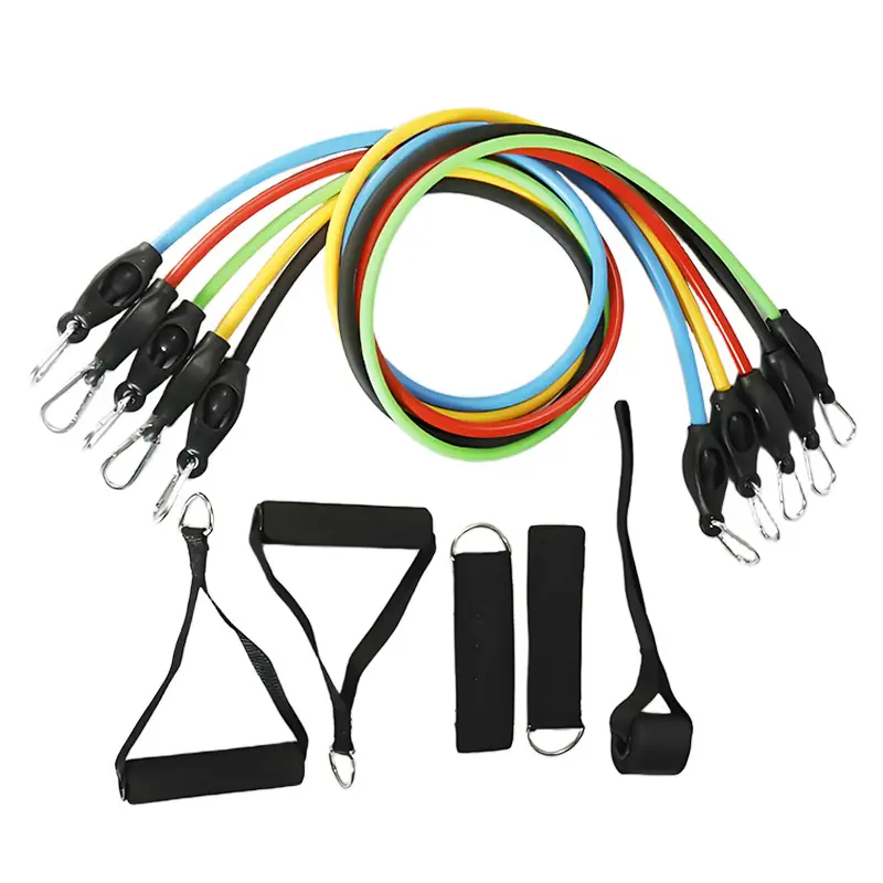 Directly from the Manufacturer, Multifunctional 11-Piece Set of Resistance Bands, Resistance Ropes, Elastic Ropes, Fitness Set, Training Belts