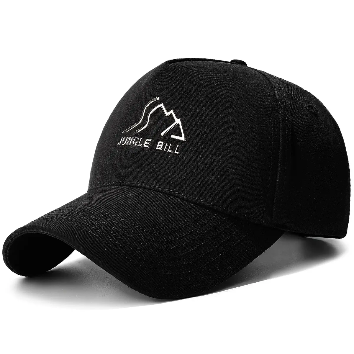 Jungle Bill Black Five Panel Baseball Cap