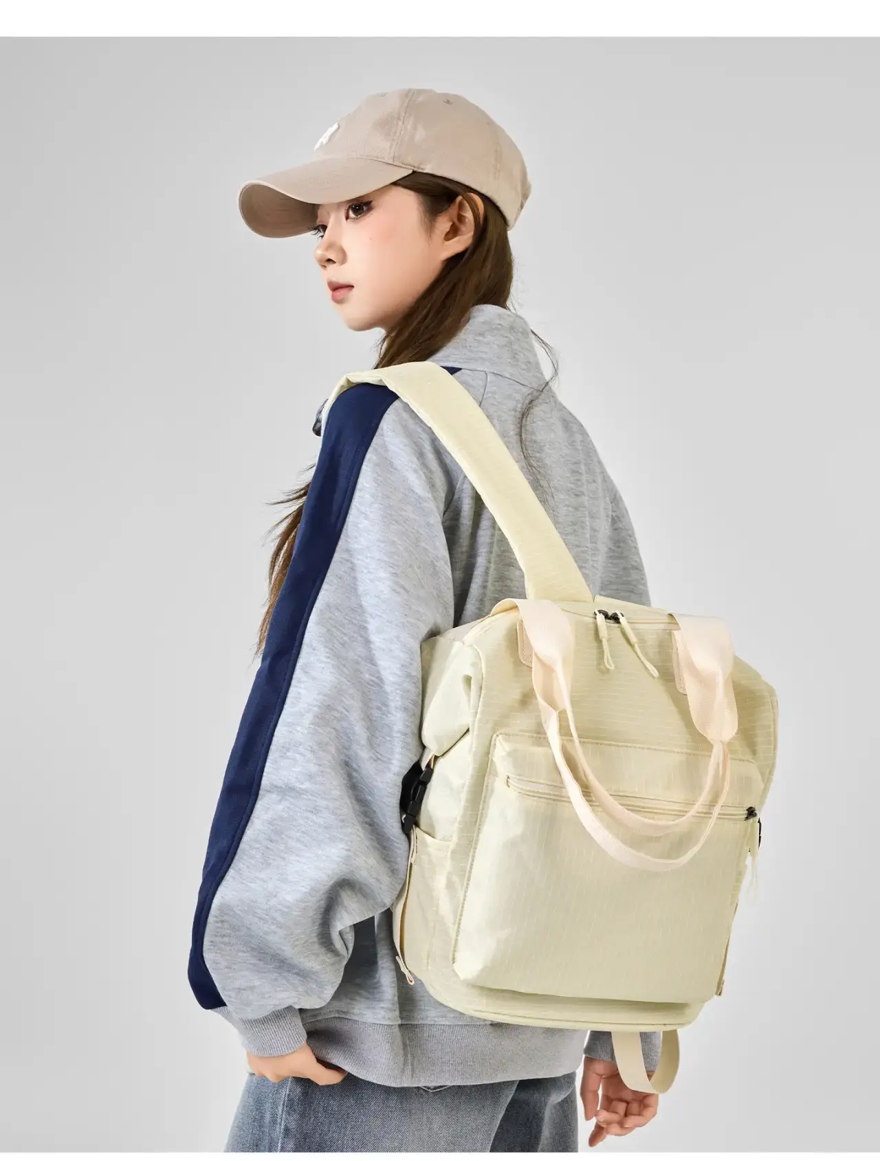Women's Creamy Korean Style Beach Cap Sun Hat — feature 15
