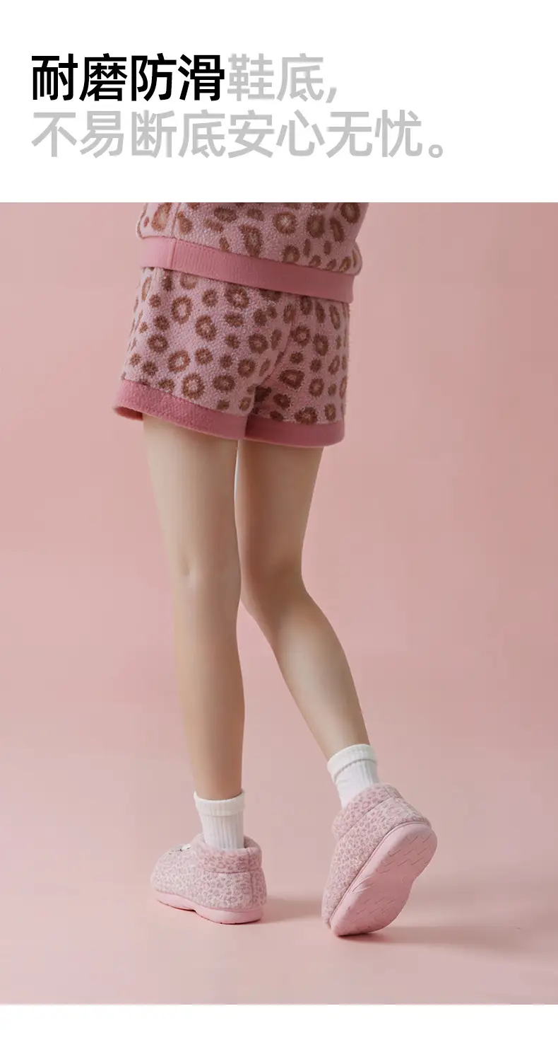 Authentic Co-Branded Hello Kitty Cotton Slippers for Women Winter Indoor Home Warm Anti-Slip Cute Bag Heel Cotton Shoes for Women — feature 6