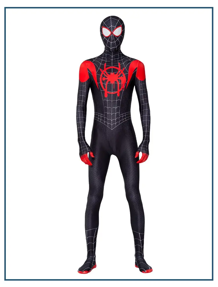 Spider-Man Cos Parallel Universe Little Black Spider Miles Hooded Jacket 3D Anime Cosplay Sweatshirt Shorts — feature 12