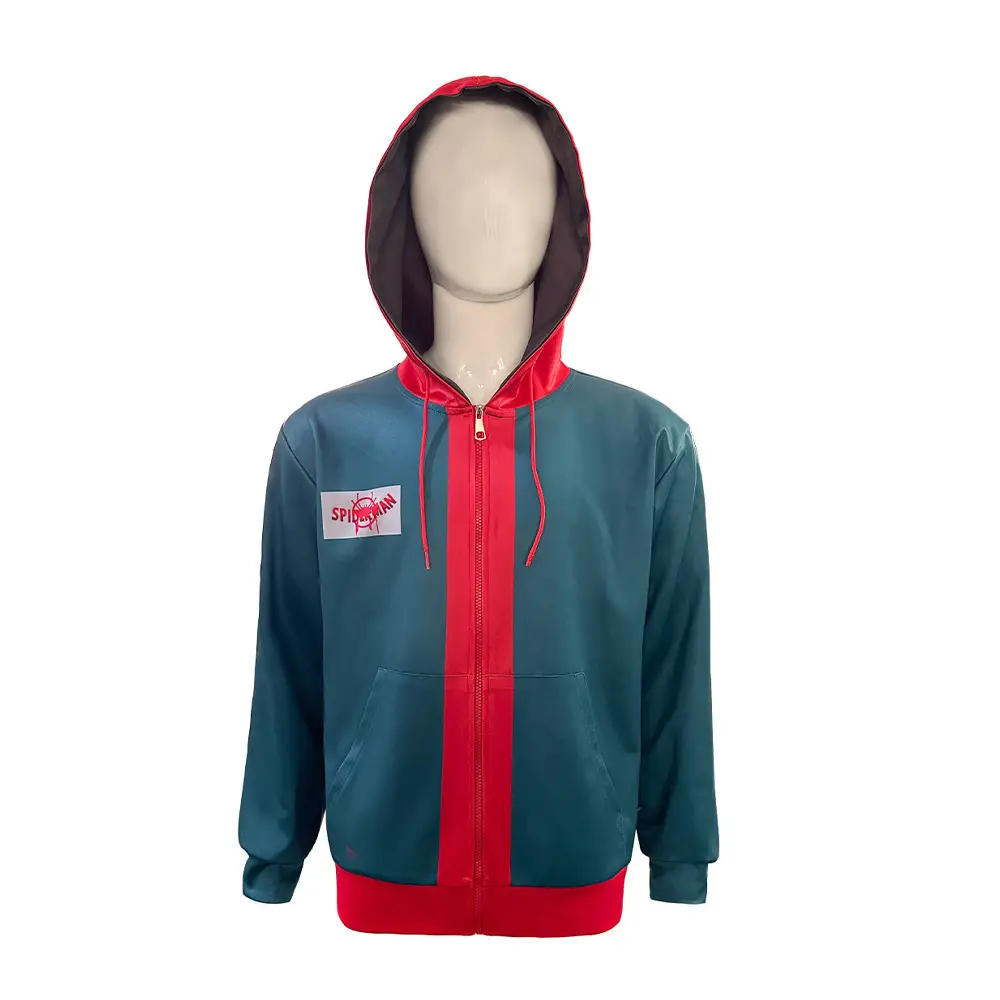 Spider-Man Cos Parallel Universe Little Black Spider Miles Hooded Jacket 3D Anime Cosplay Sweatshirt Shorts