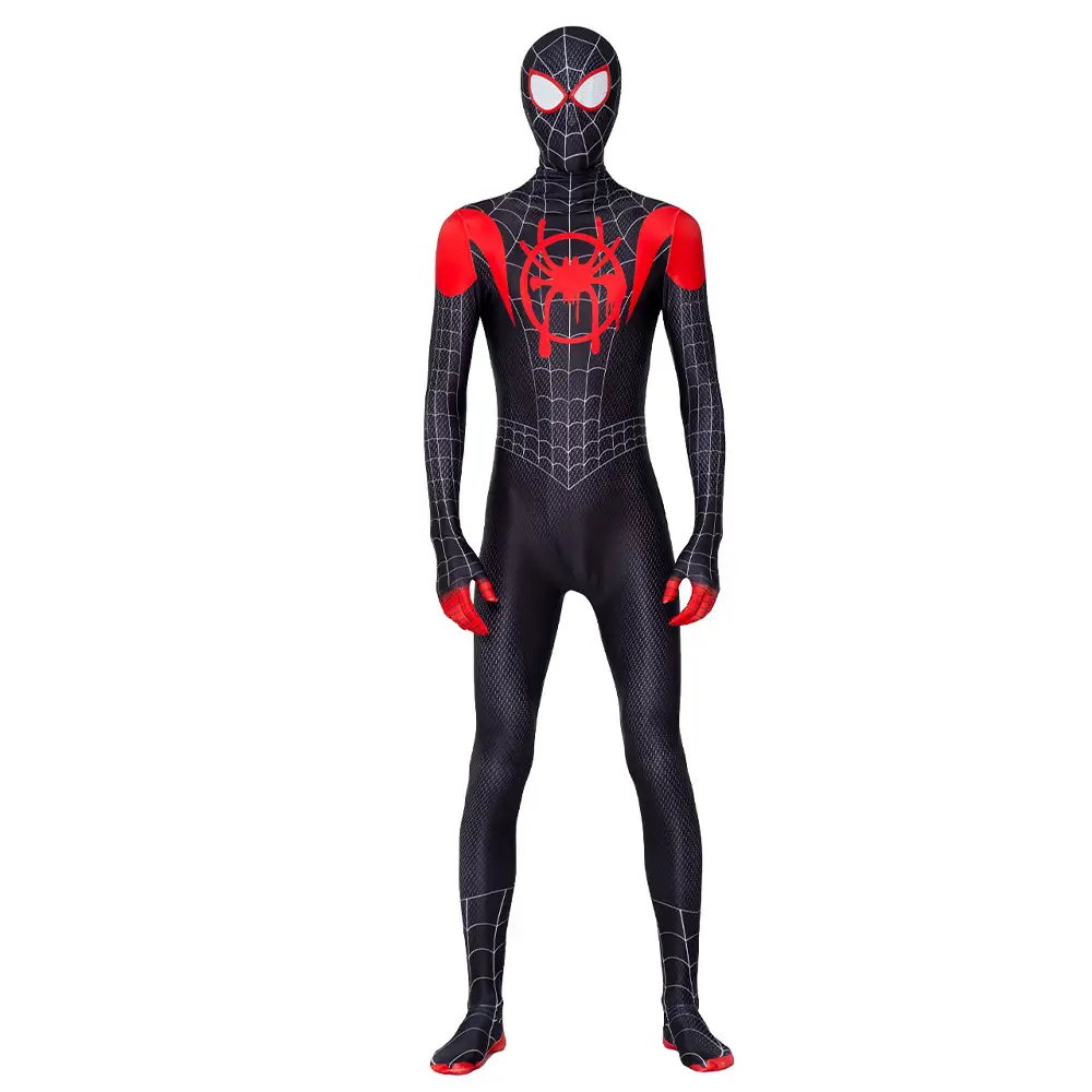 Spider-Man Cos Parallel Universe Little Black Spider Miles Hooded Jacket 3D Anime Cosplay Sweatshirt Shorts