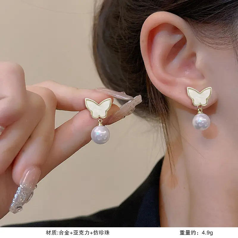 S925 Silver Pearl DOV Earrings for Women — feature 25