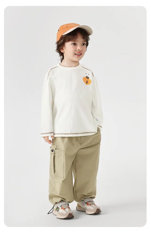 Boys Long Sleeve T-Shirt White Cotton Kids Spring Autumn Warm Base Layer — feature 19