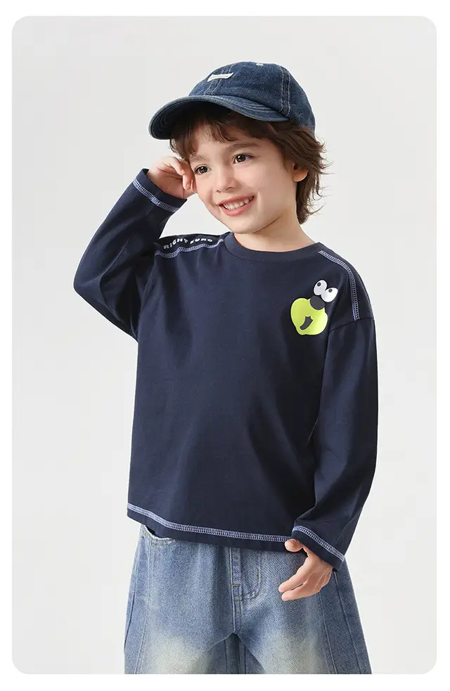 Boys Long Sleeve T-Shirt White Cotton Kids Spring Autumn Warm Base Layer — feature 21
