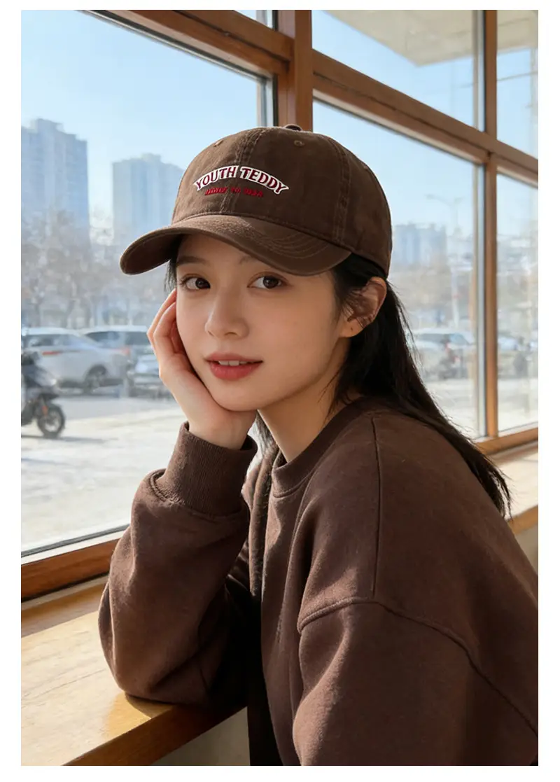 Women Brown Baseball Cap 65cm Wide Brim Sun Hat — feature 8