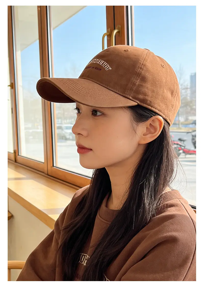 Women Brown Baseball Cap 65cm Wide Brim Sun Hat — feature 9