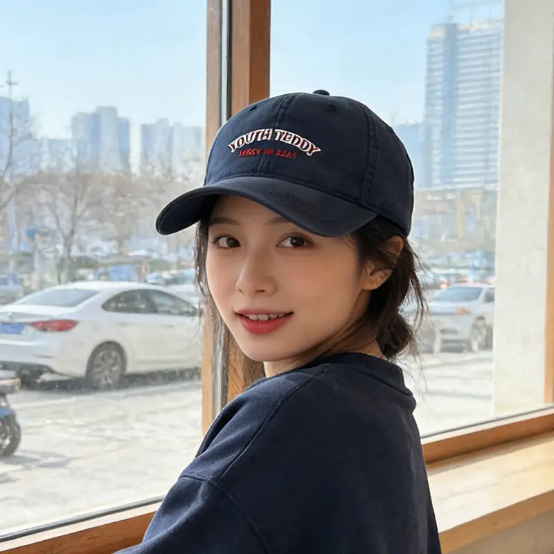 Women Brown Baseball Cap 65cm Wide Brim Sun Hat