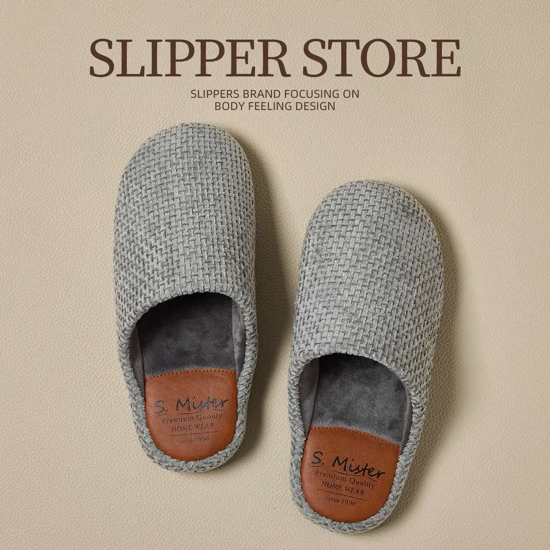 Cotton Slippers for Men Winter New Indoor Home Warm Plus Velvet Outdoor Comfortable Couple Thick-Soled Cotton Shoes for Women Wholesale - Image 4