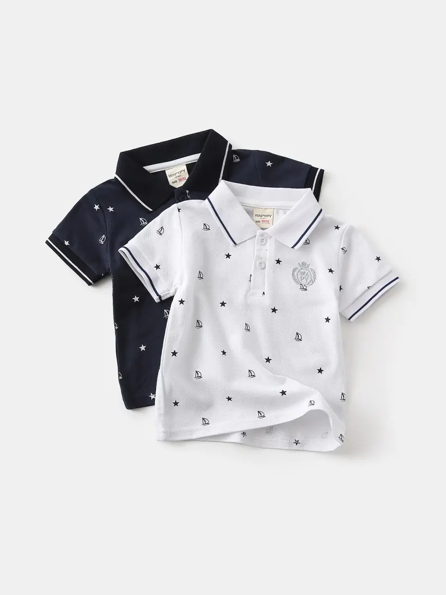 Children's 2-Piece Short Sleeve Polo T-Shirt Set - Image 4