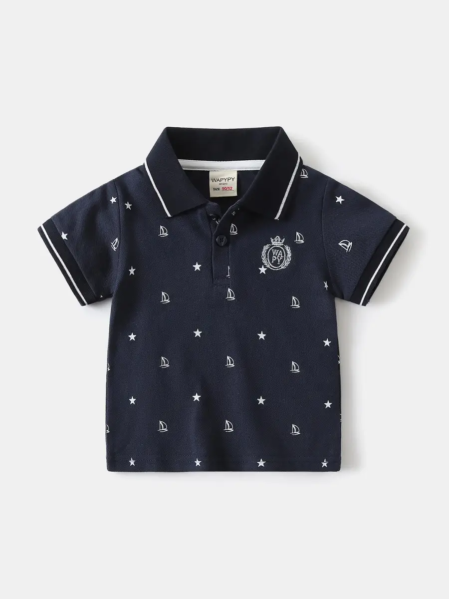 Children's 2-Piece Short Sleeve Polo T-Shirt Set - Image 5