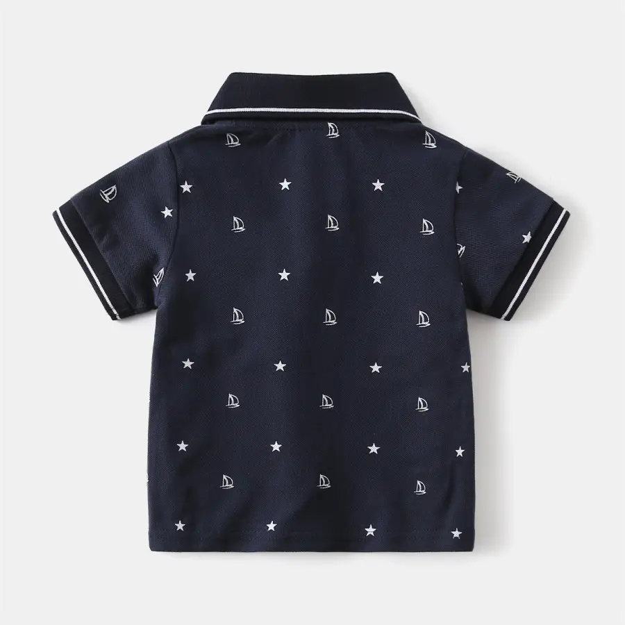 Children's 2-Piece Short Sleeve Polo T-Shirt Set — feature 4