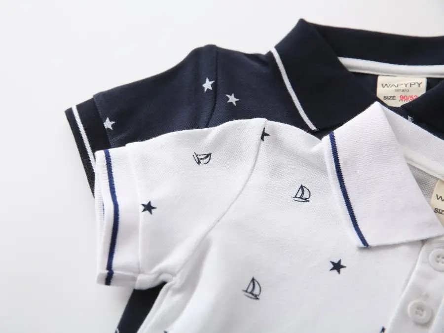 Children's 2-Piece Short Sleeve Polo T-Shirt Set — feature 8