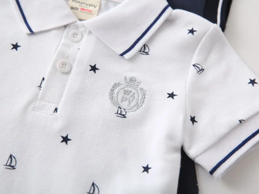 Children's 2-Piece Short Sleeve Polo T-Shirt Set — feature 9