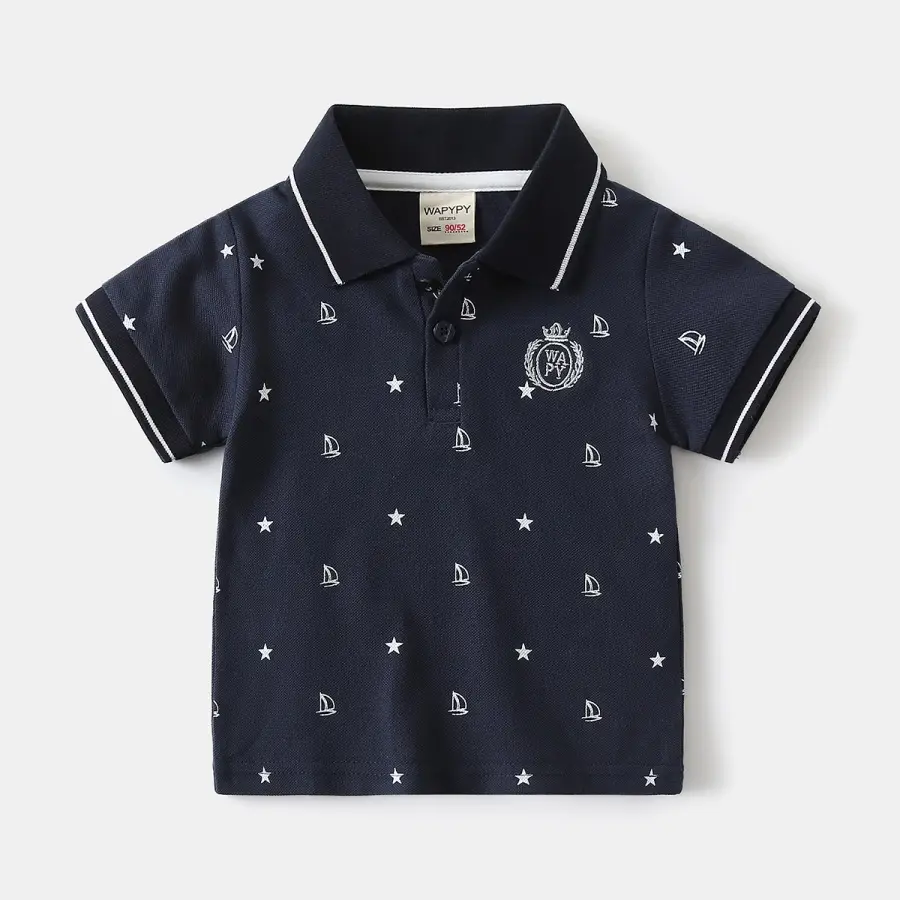 Children's 2-Piece Short Sleeve Polo T-Shirt Set - Image 2