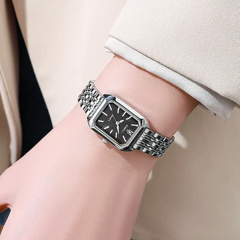 Cross-Border New Hot-Selling Women's Watches, Fashionable and Simple Steel Band Watches, Women's Wristwatches, Square Quartz Watches Wholesale — feature 5