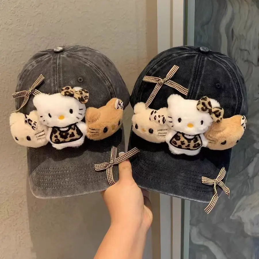 Hello Kitty Cartoon Cap for Women with Cute Accessories - Image 7