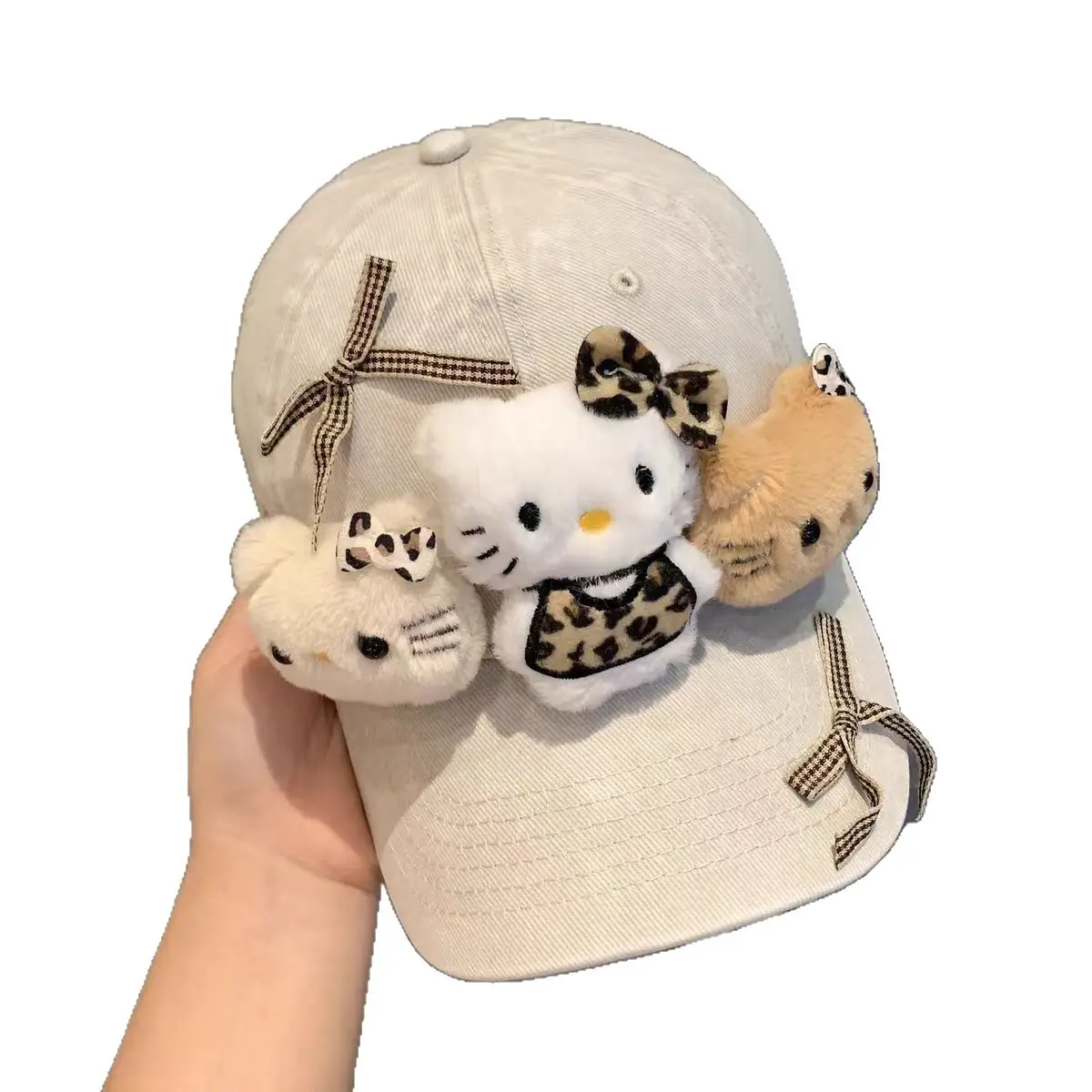 Hello Kitty Cartoon Cap for Women with Cute Accessories - Image 9