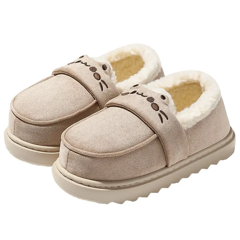 Korean-Style Cartoon Cotton Shoes for Women, Winter Outdoor Cotton Shoes, Non-Slip Thick-Soled Warm Heel-Covered Cotton Slippers for Women, Winter Wholesale - Image 8