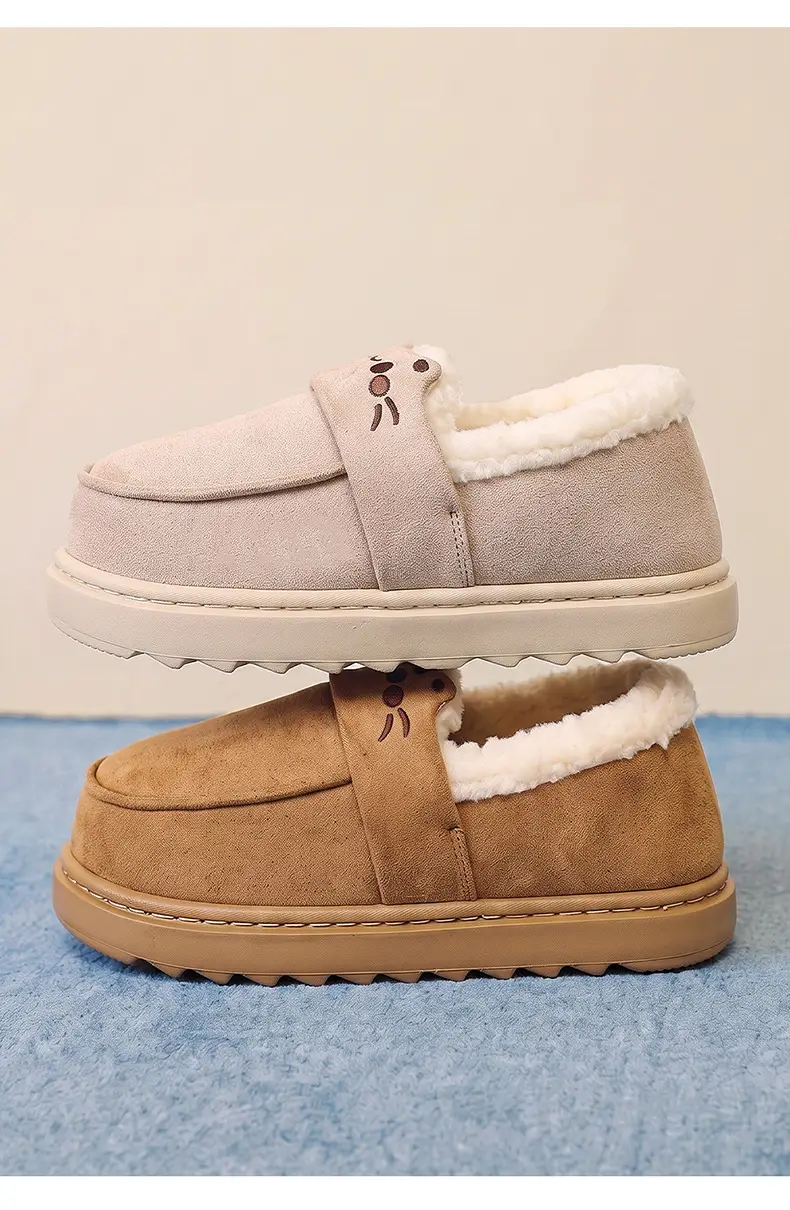 Korean-Style Cartoon Cotton Shoes for Women, Winter Outdoor Cotton Shoes, Non-Slip Thick-Soled Warm Heel-Covered Cotton Slippers for Women, Winter Wholesale — feature 37