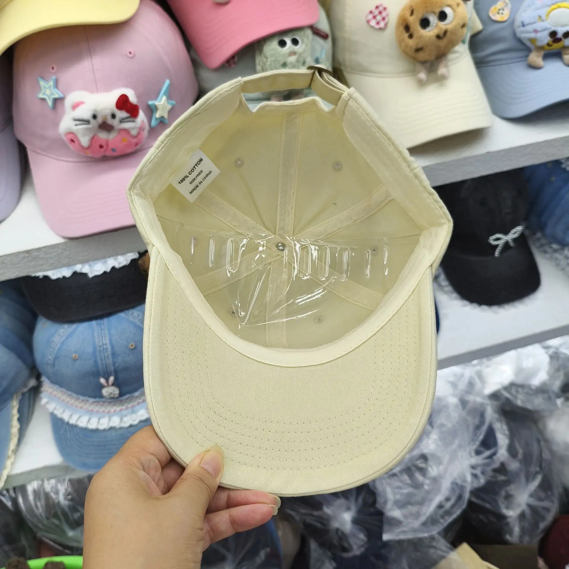 Cute Bear Ears Cap for Women Small Hats Sweet Girl Short Eared Baseball Caps