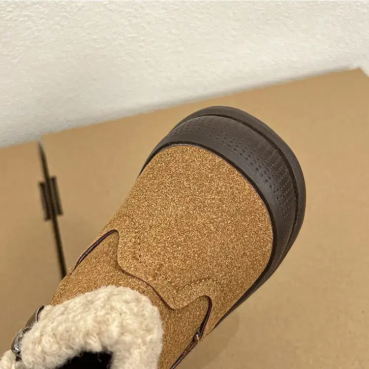 Winter Fleece Baby Boots for Girls Brown — feature 12
