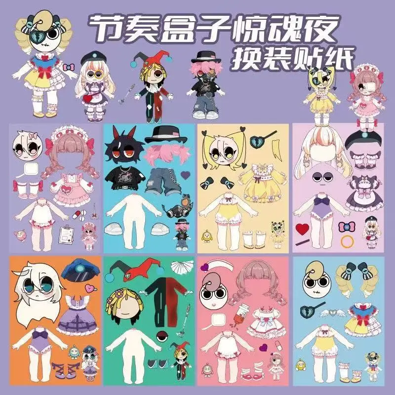 8 Pixel World Make a Face Puzzle Stickers for Kidsren, Educational Early Education DIY Party Decoration Waterproof Stickers