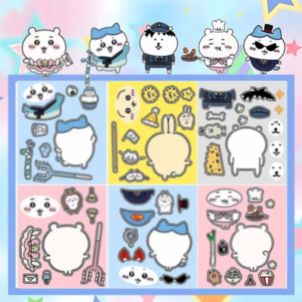 8 Pixel World Make a Face Puzzle Stickers for Kidsren, Educational Early Education DIY Party Decoration Waterproof Stickers