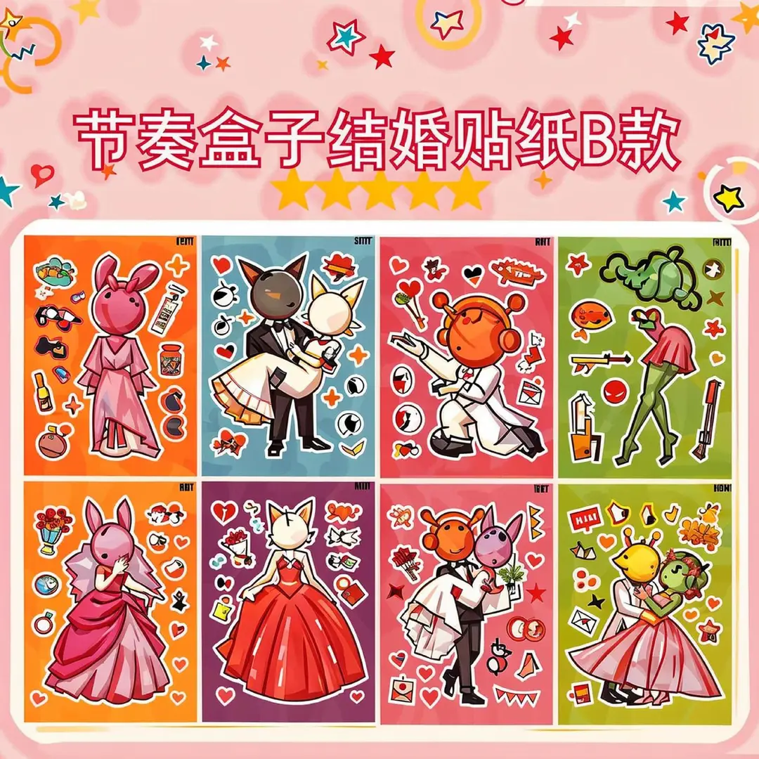 8 Pixel World Make a Face Puzzle Stickers for Kidsren, Educational Early Education DIY Party Decoration Waterproof Stickers