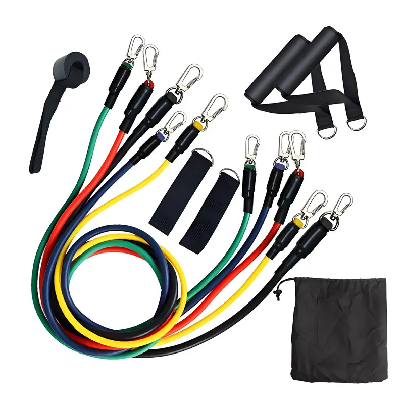 11-Piece Resistance Band Fitness Set, Elastic Rope Set, Exercise Resistance Bands, Body Shaping Straps, Resistance Bands