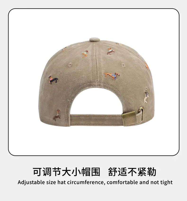 Cute Dachshund Embroidered Black Baseball Cap for Women — feature 15