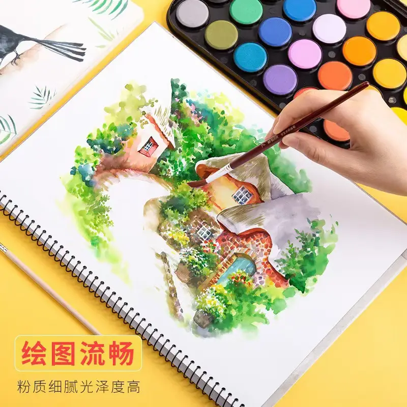Morning Light Solid Watercolor Paints Watercolor Art Solid Painting Pigment Set for Beginners and Elementary School Students